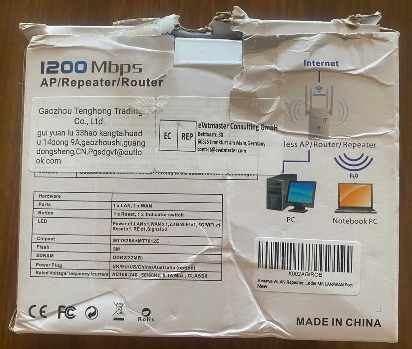 Extensor de Rede Wi-Fi de 1200 Mbps