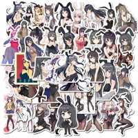 Наклейки стикеры с сексуальными девушками аниме с костюмами кролика