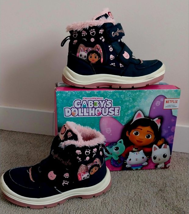 Buty zimowe dziewczęce  ocieplane, Koci Domek Gabi r. 30