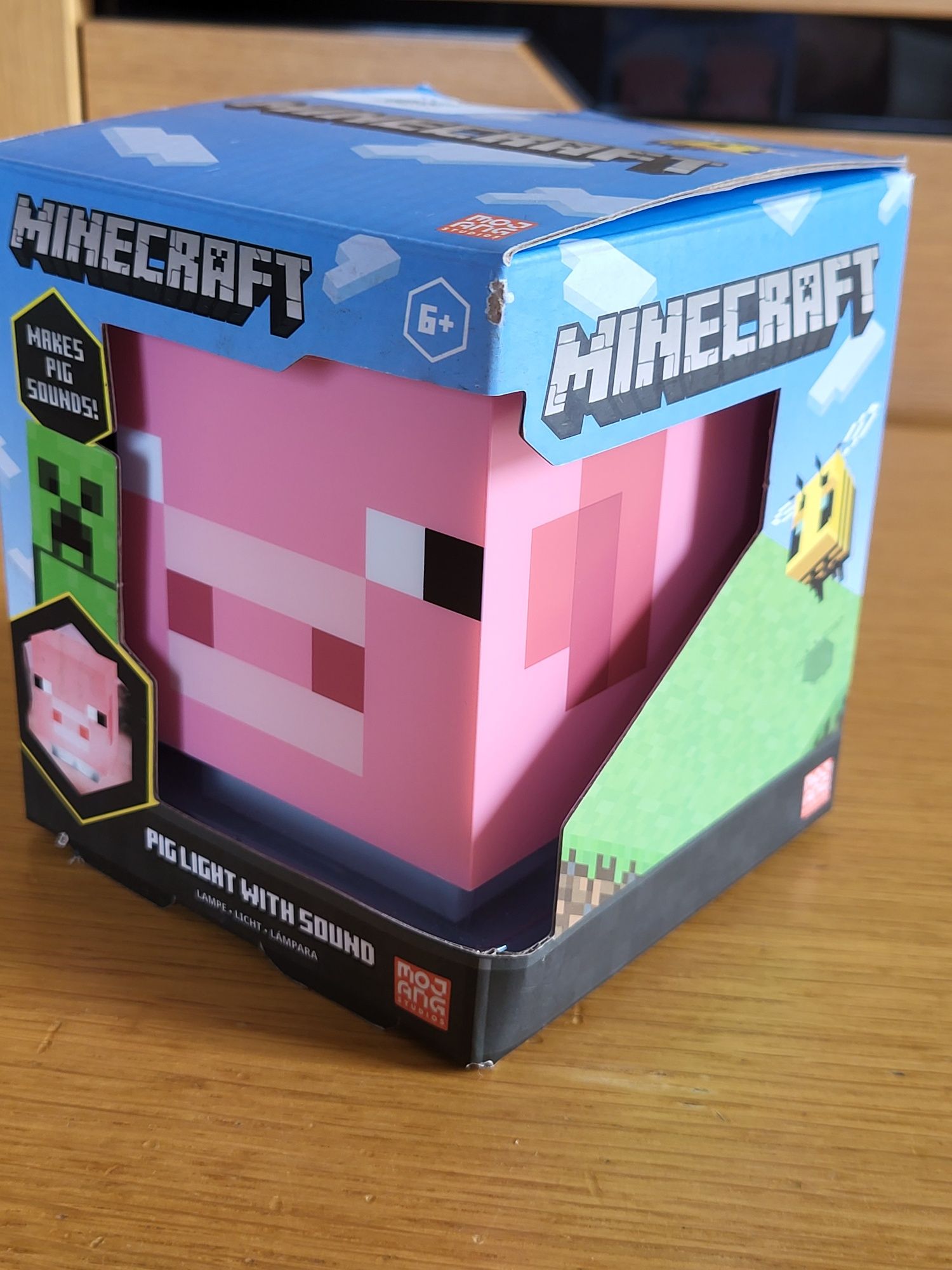 MINECRAFT Lampka nocna świnka USZKODZONA