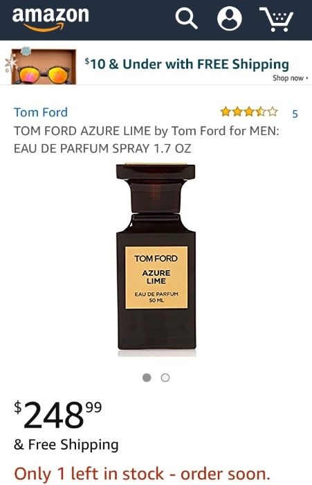 Azure Lime Tom Ford edp 45 из 50 мл., один из первых выпусков оригинал