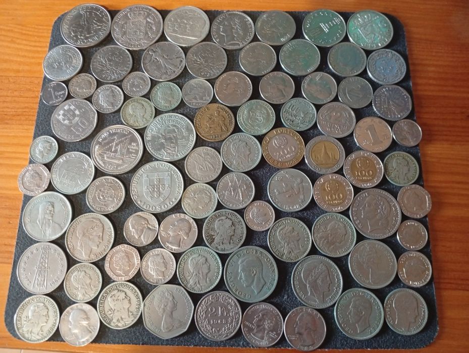 Lote Exclusivo 42 Moedas Vintage Prata + Bronze Pré-1965 Colecionável