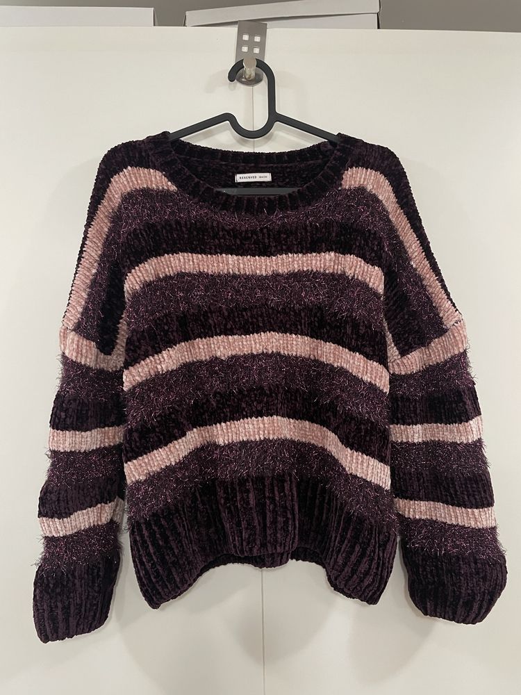 Sweter brokatowy w pasy