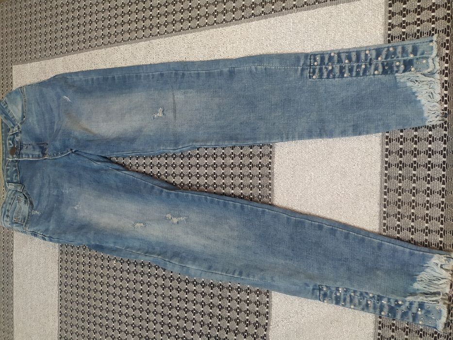 Spodnie jeansowe, jasny jeans r S