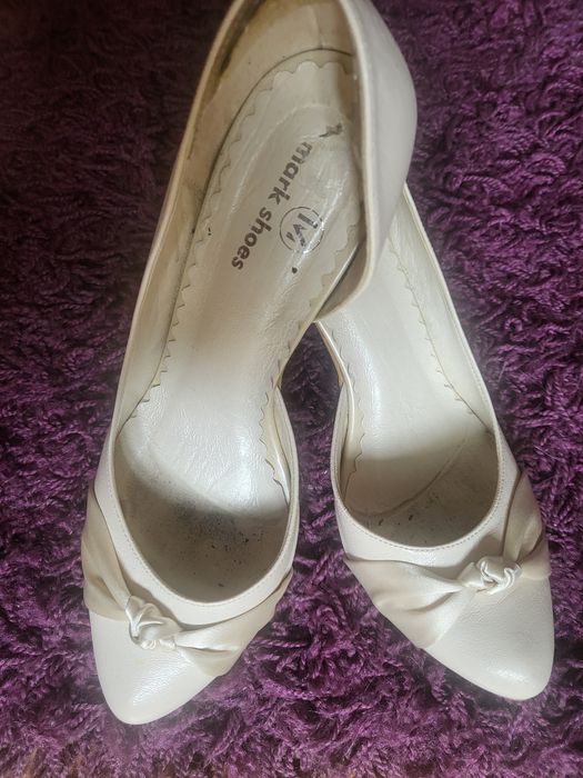 Buty do ślubu ślubne ecru r. 37