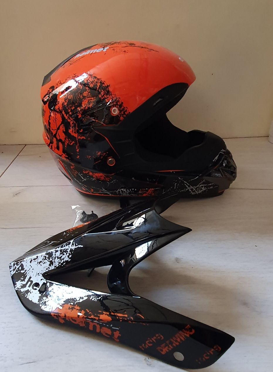 Kask motocyklowy OFF-ROAD enduro motocross, rozmiar S