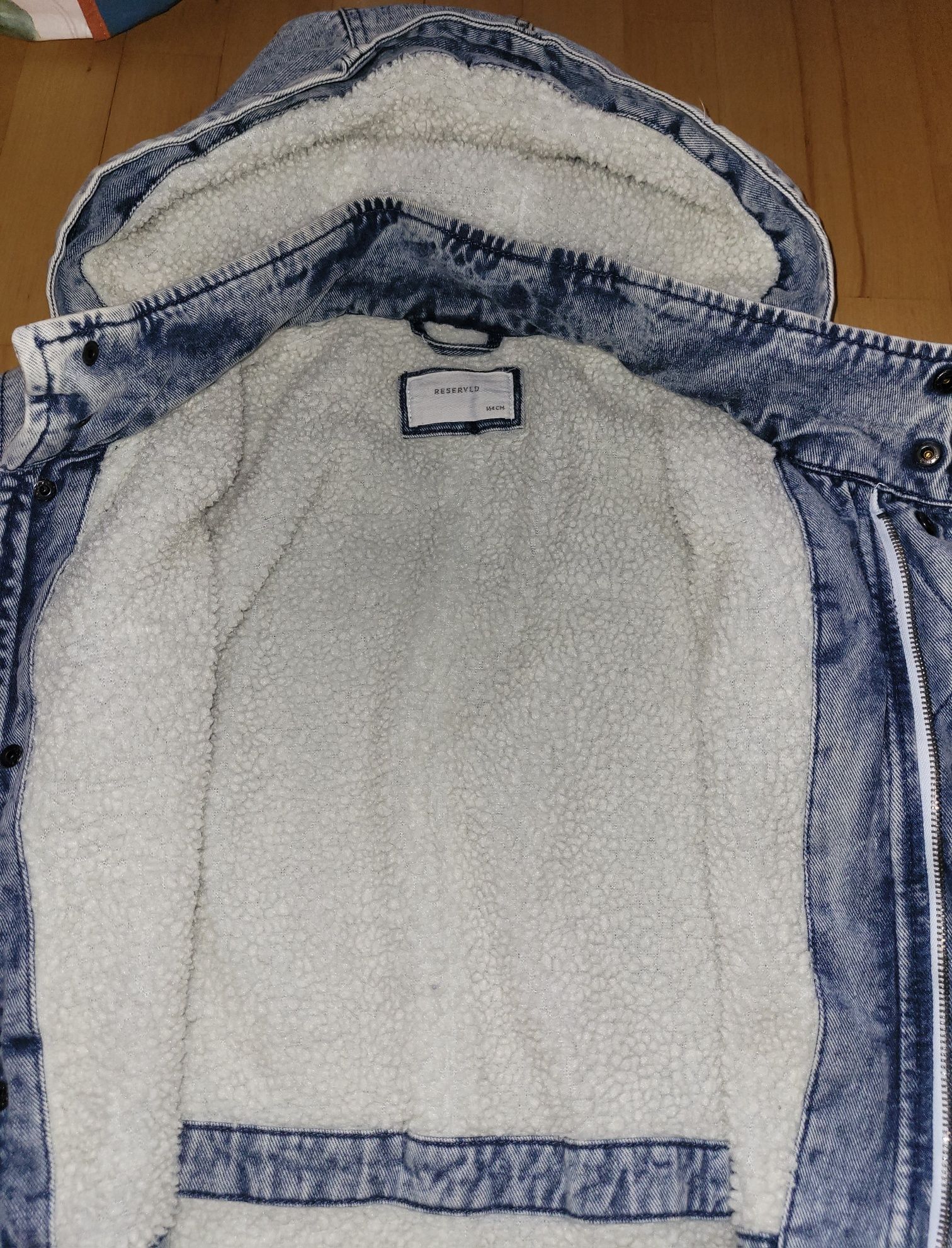 Ocieplana jeansowa parka Reserved,  164