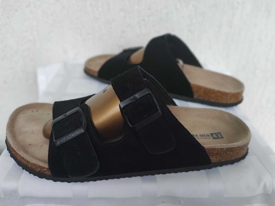 Шлепки кожанние,ортопедические по типу Birkenstock Sfera Men р.42-43,