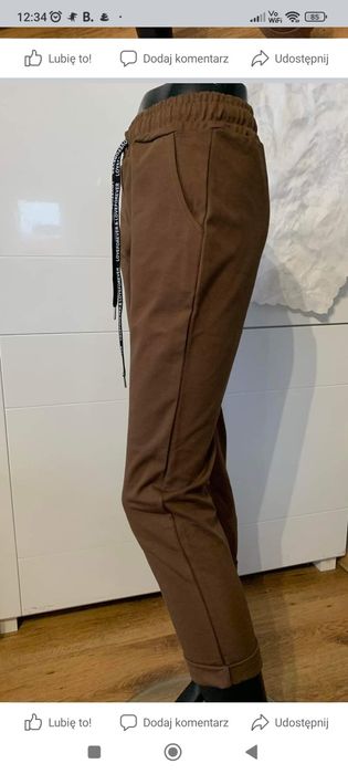 Spodnie 7/8, nowe, 45zł, rozm.wg mnie 38/40, wiskoza, nylon, elastan