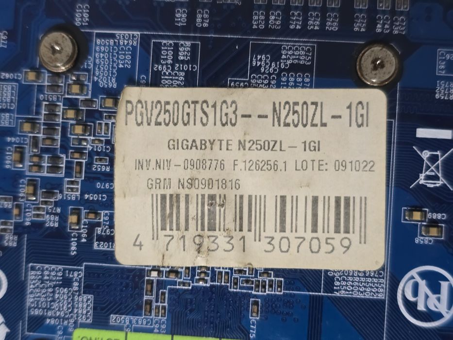 GPU Gigabyte Nvidia GTS250 (1GB GDDR3)