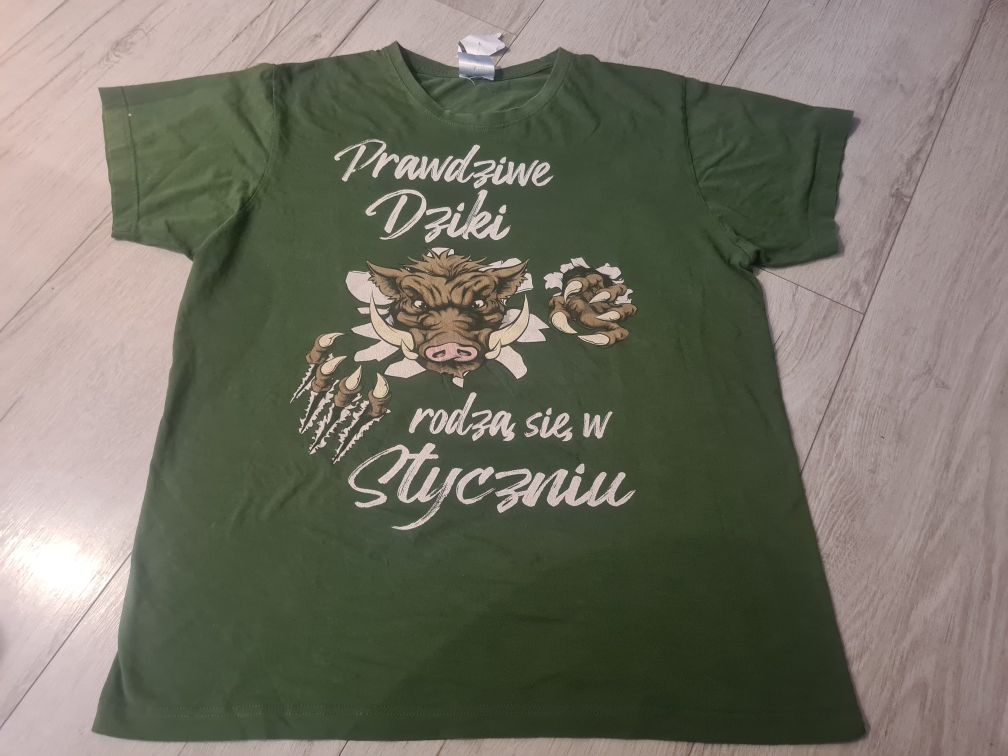 T-shirt Prawdziwe dziki urodziły się w styczniu XL