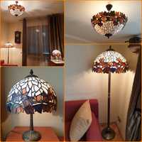 Komplet PIĘKNE 3 lampy witrażowe styl Tiffany