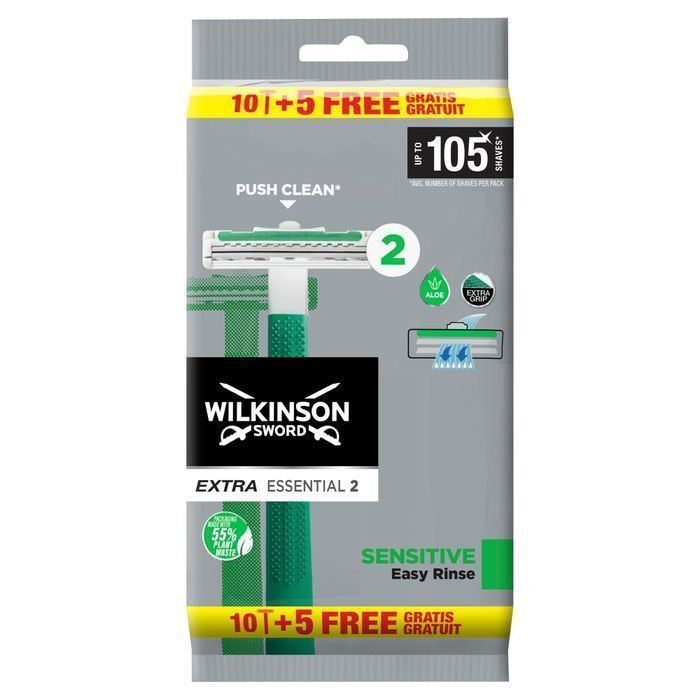Wilkinson Sword Extra Essential 2 Sensitive Maszynki do Golenia 15szt