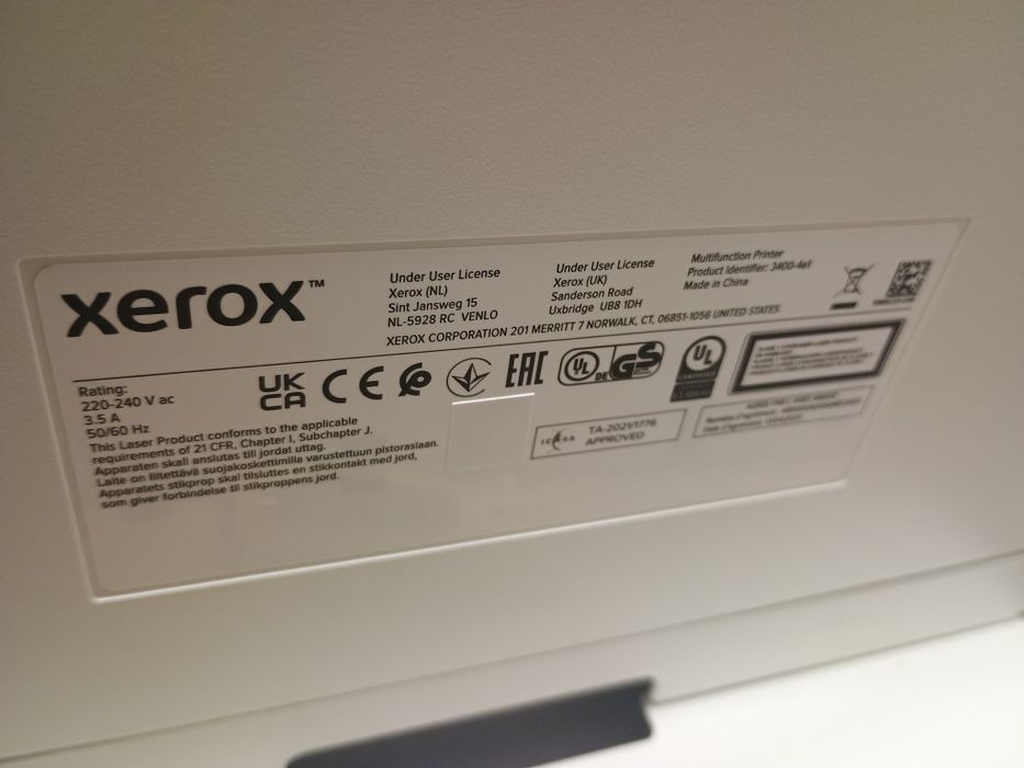 Xerox b225 drukarka laserowa OPIS