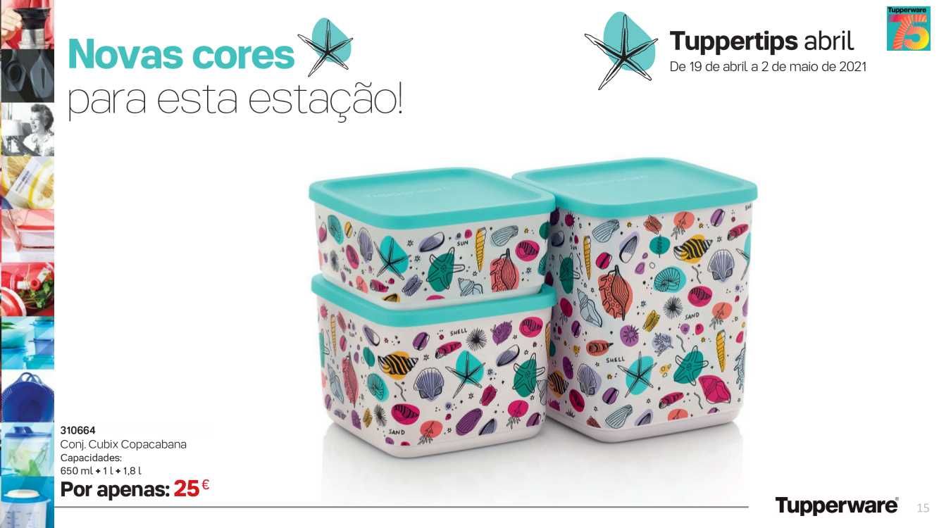3 Caixas CopaCabana Tupperware