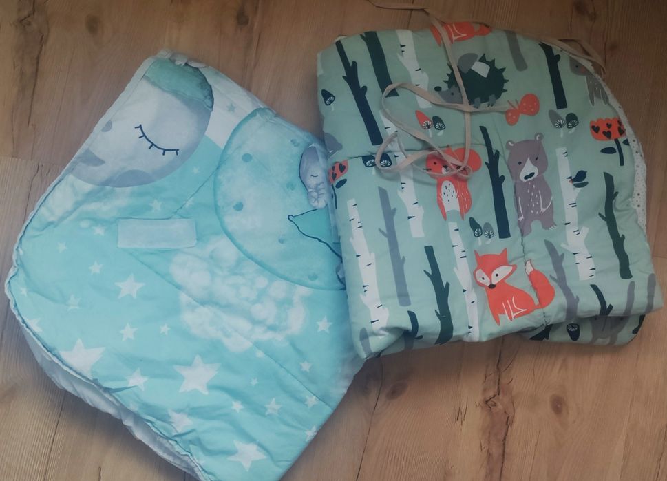 Becik otulacz rożek niemowlęcy zestaw