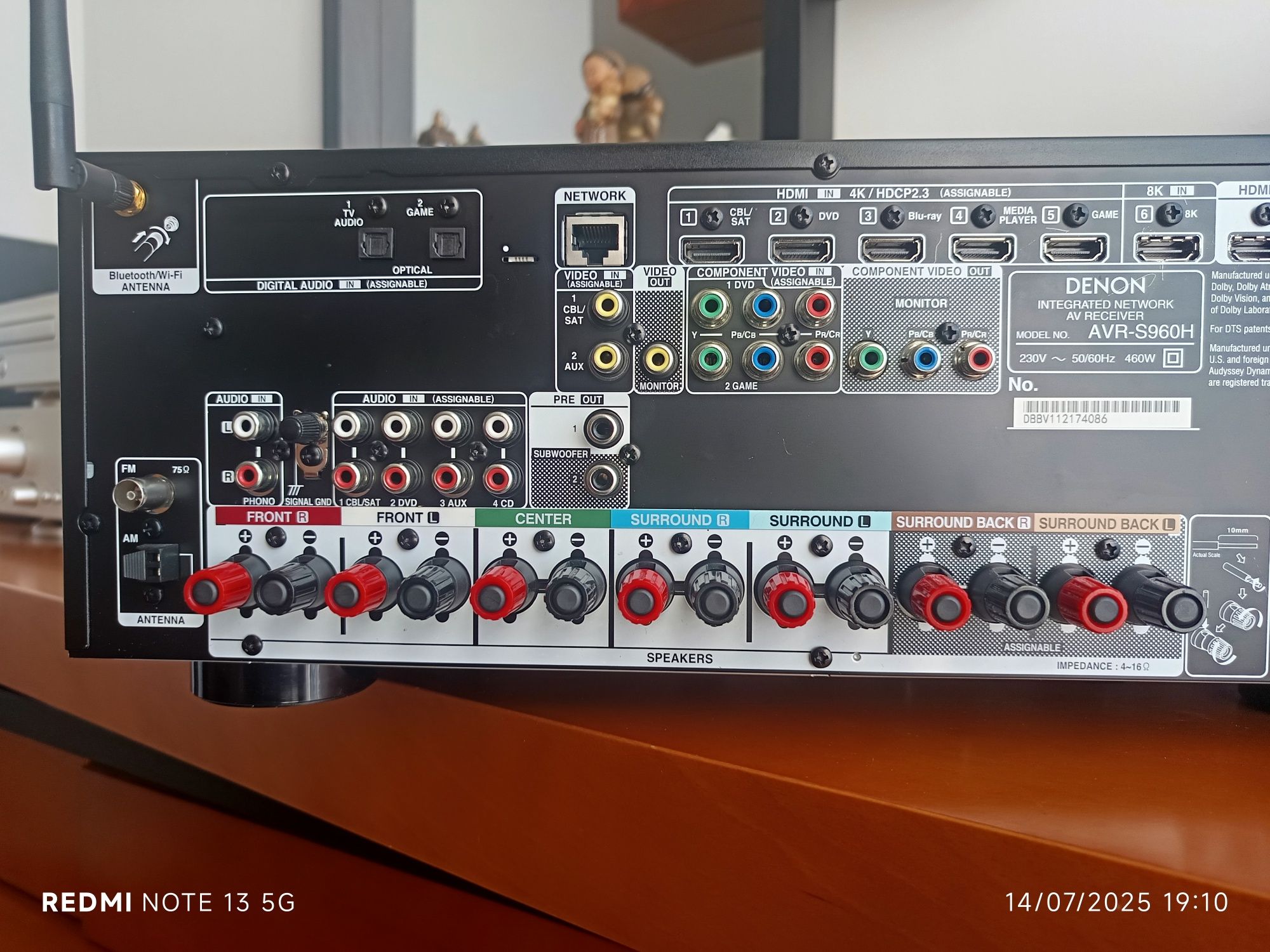 Amplificador av Denon AVR S 960h