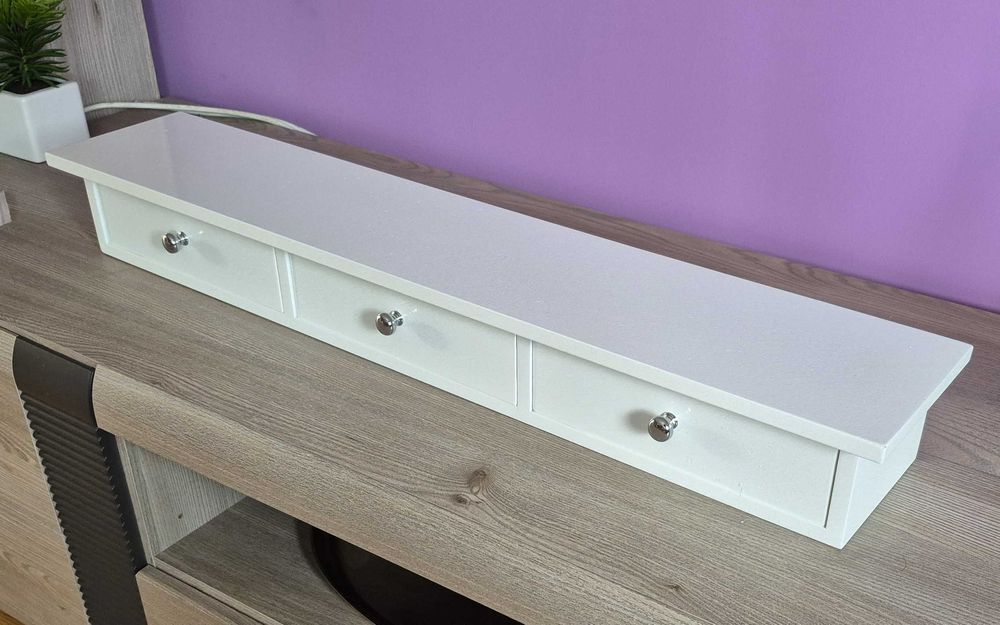 SONGMICS półka ścienna z 3 szufladami – elegancka, praktyczna