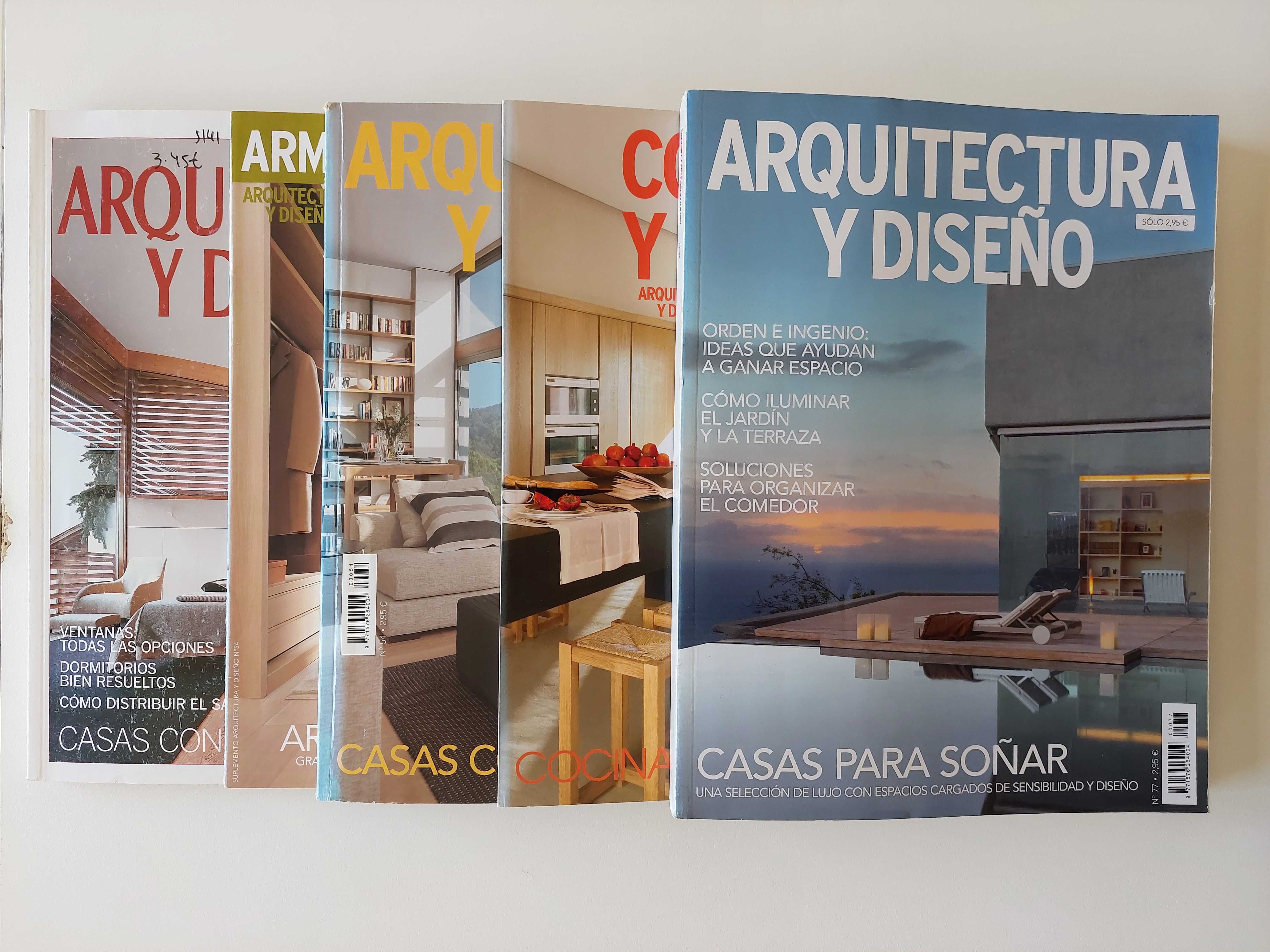 Revistas de arquitetura e design de interiores (Várias)