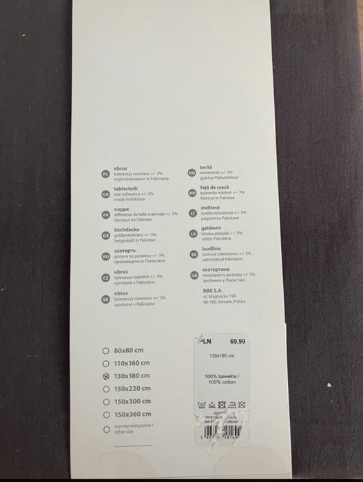 Obrus bawełniny home&you 130x180 cm