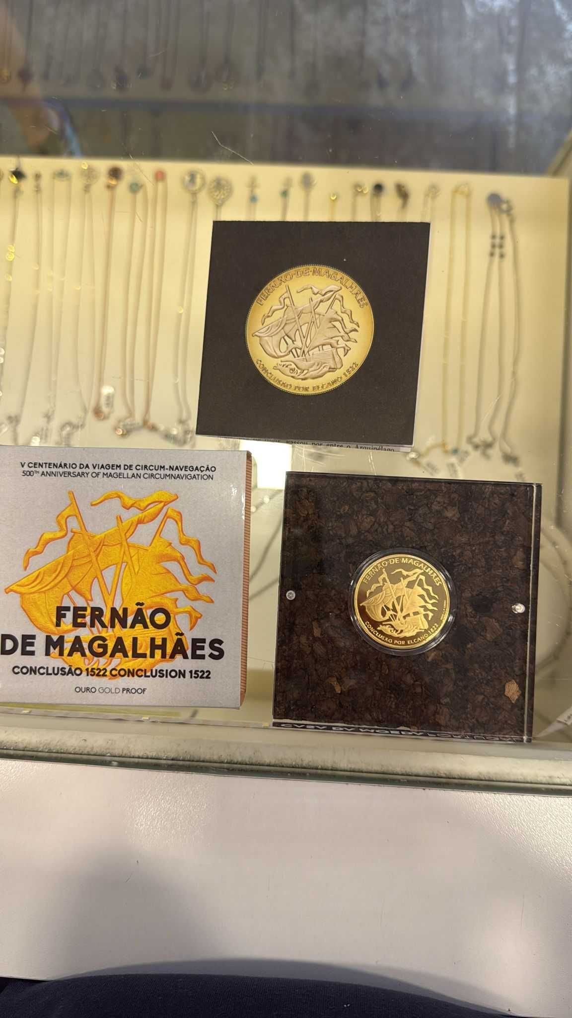 Moeda ouro 7,5 euros prof fernan Magalhães