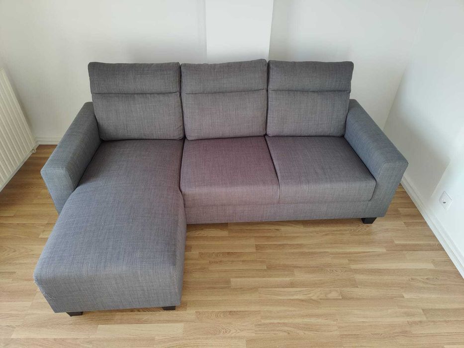 Sofá de 3 lugares com chaise longue