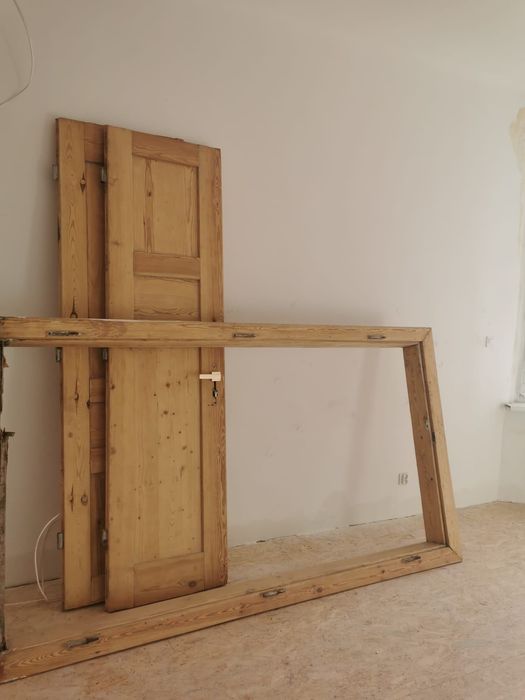 Drzwi drewniane + oscieznica, kontakt tylko olx