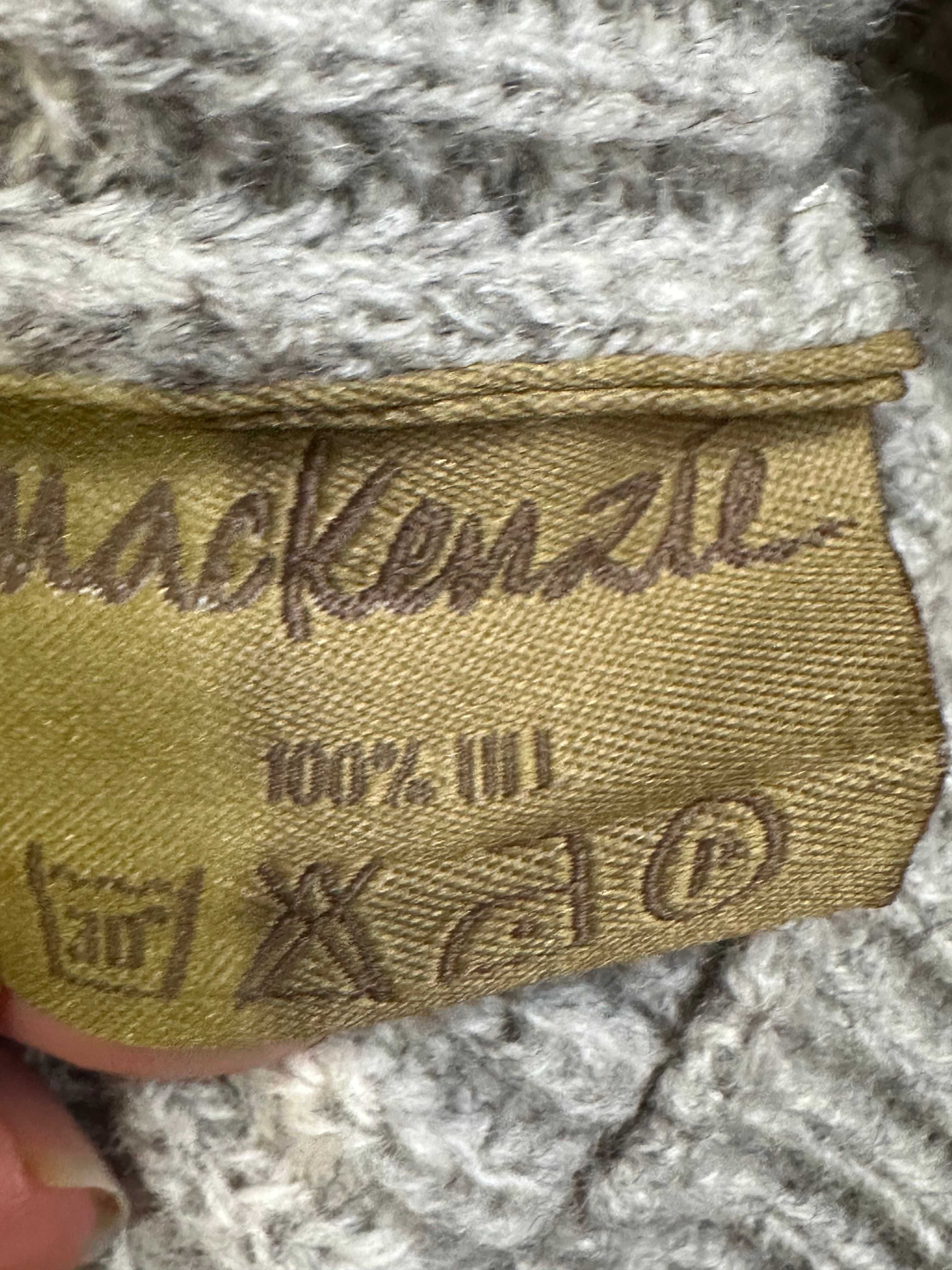 MACKENZIE męski wełniany sweter 100% WEŁNA rozpinany pod szyją golf L