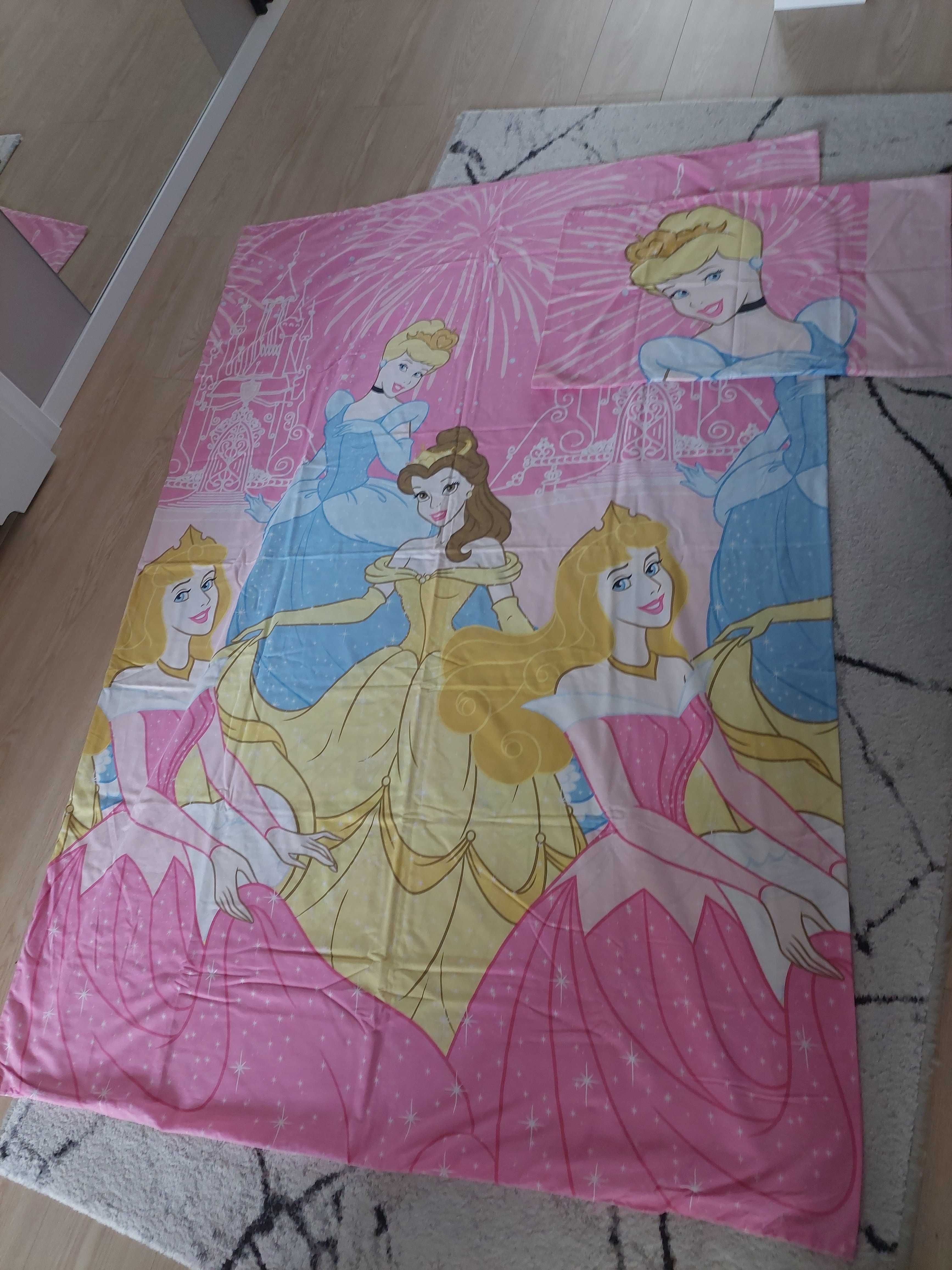 Komplet pościeli poszewki na kołdre i poduszkę księżniczki Disney