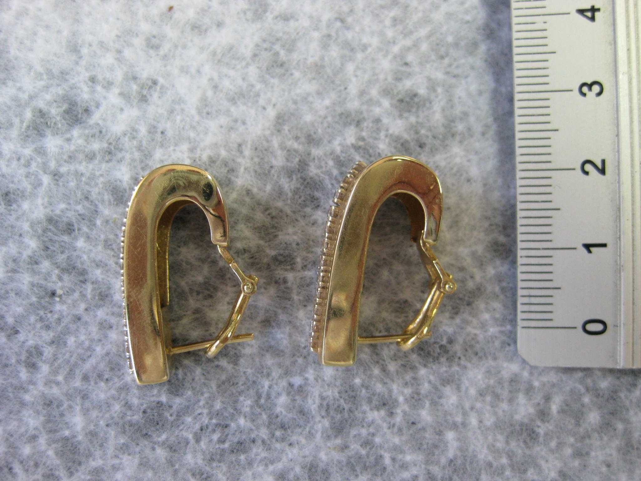 Okazałe kolczyki złote próba 585 10,10gram