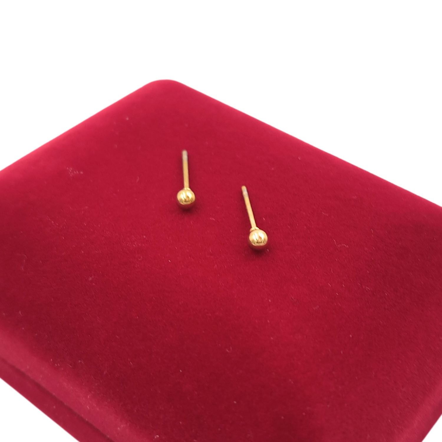 Kolczyki Złote Kuleczki 3mm - Pozłacana Stal chirurgiczna
