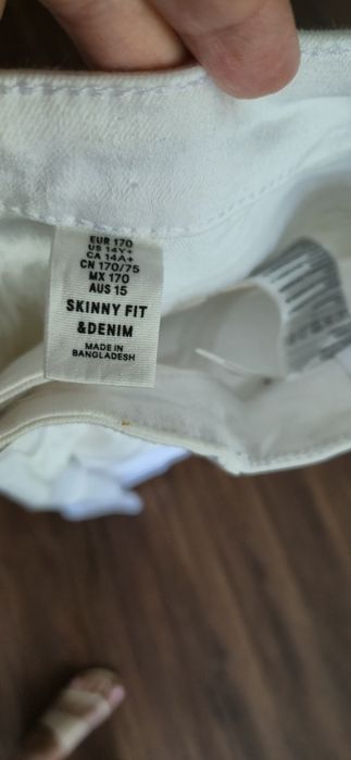 Jeansy Białe h&m