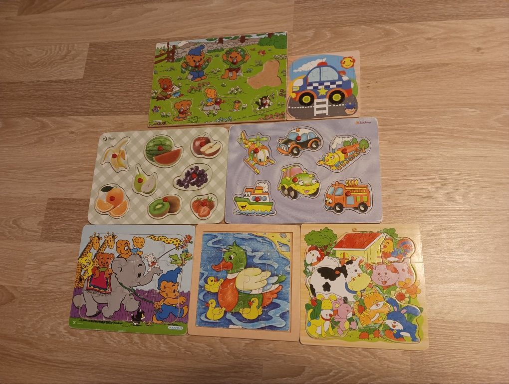 Układanki puzzle drewniane