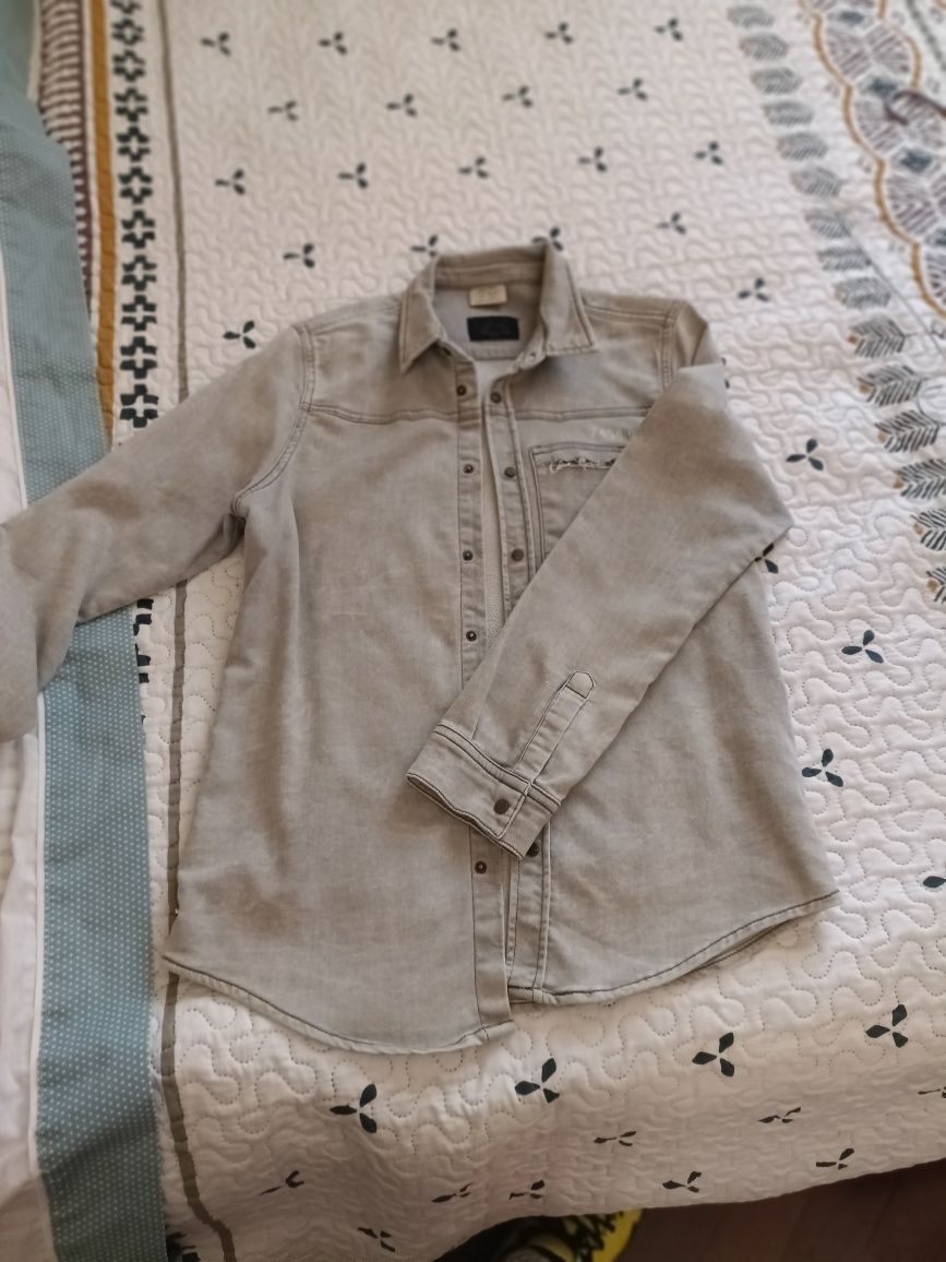 Camisa zara boys cinzenta tamanho 13/14