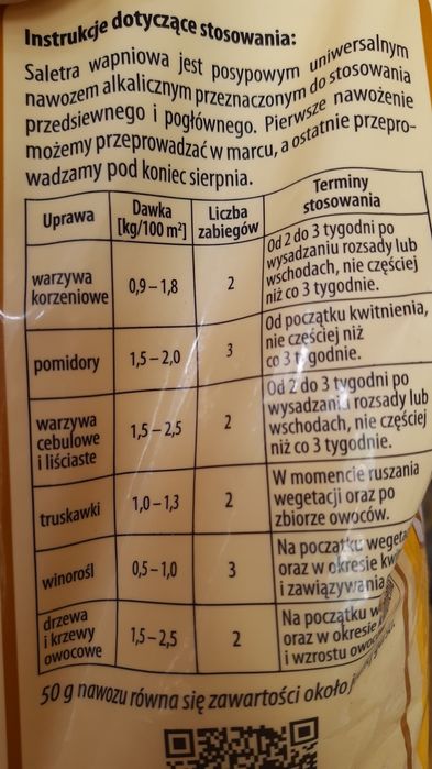 Saletra wapniowa 2 kg