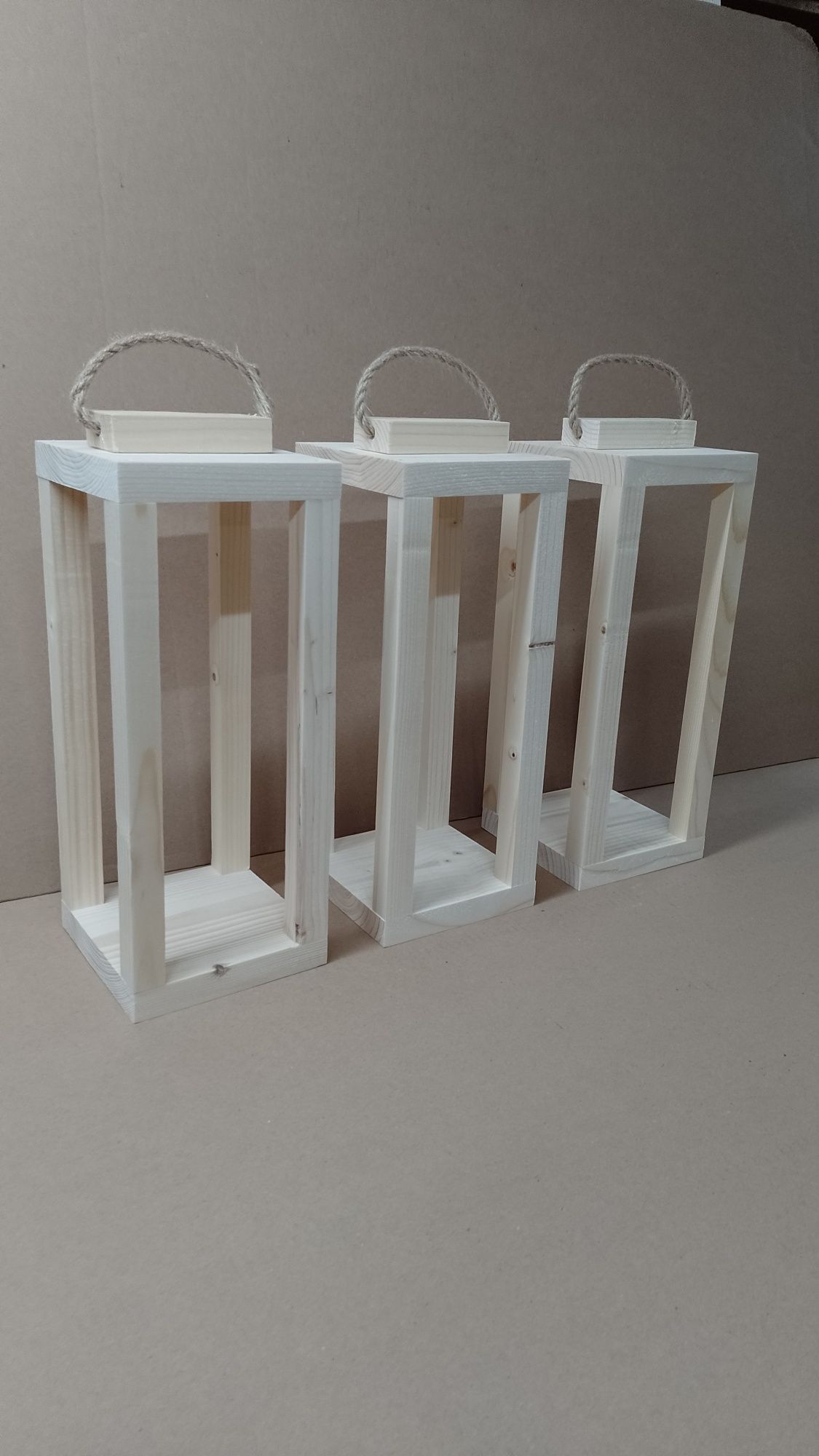 KOMPOZYCJA baza lampion drewniany latarnia z drewna loft SZYBKA WYSYLK