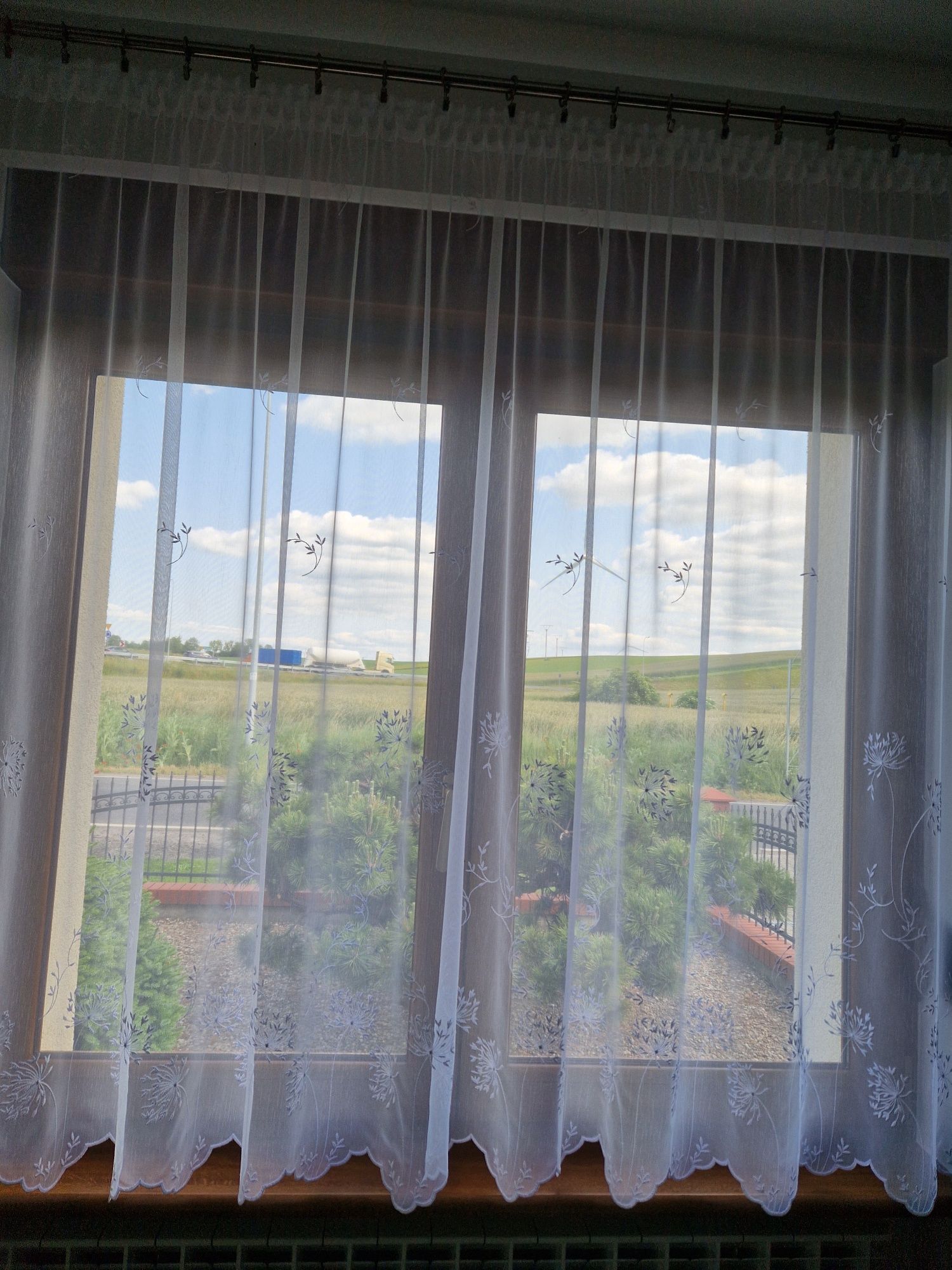 Haftowane firany , 2 szt