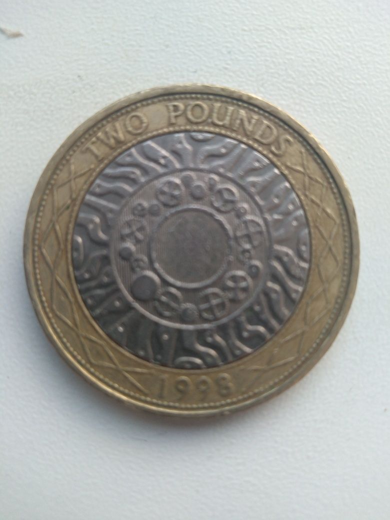 5 дойч марок 1876 і 2 фунта 1998