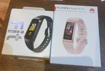 Dwie opaski Samsung Galaxy Fit i Huawei Band 4 Pro