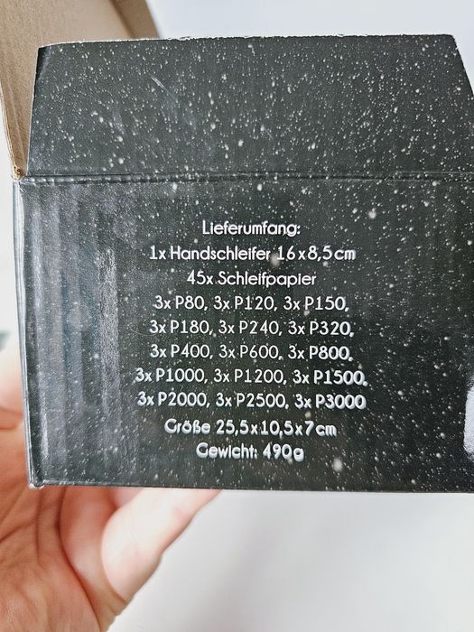 Zestaw papier ścierny GOLDSTEIN P80 - P3000 45 szt + Szlifierka ręczna