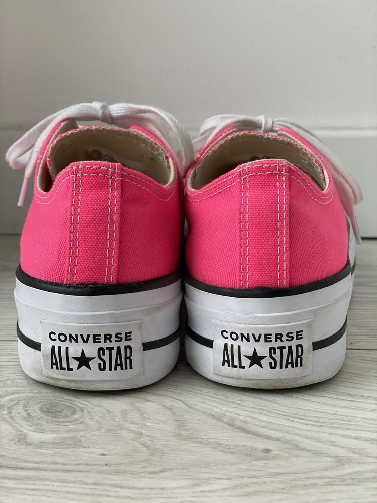 Trampki damskie Converse platforma neonowe różowe rozmiar 37