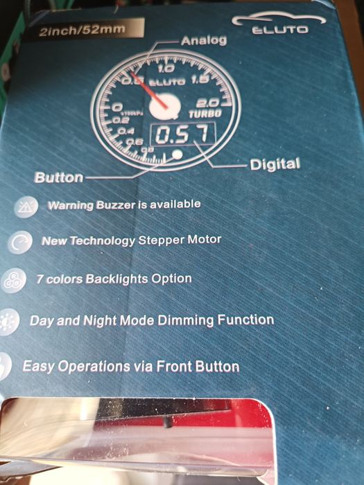 Sensor medidor temperatura pressão de óleo universal Eluto 12v NOVO