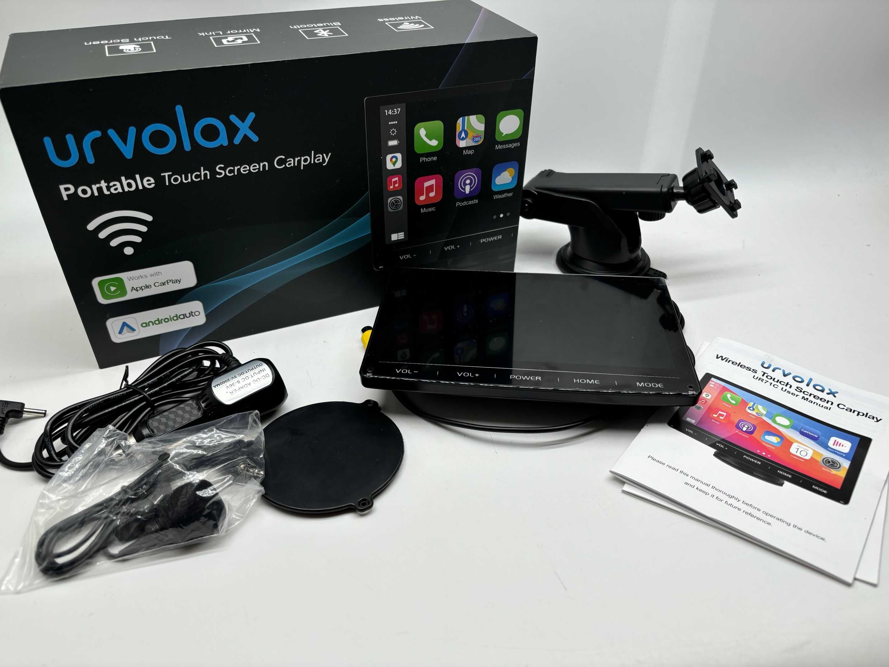 Urvolax UR71C Bezprzewodowy Monitor ANDROID AUTO CARPLAY GPS Airplay