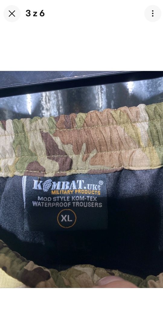 Spodnie na ryby lud do lasu Multicam Waterproof roz. XL