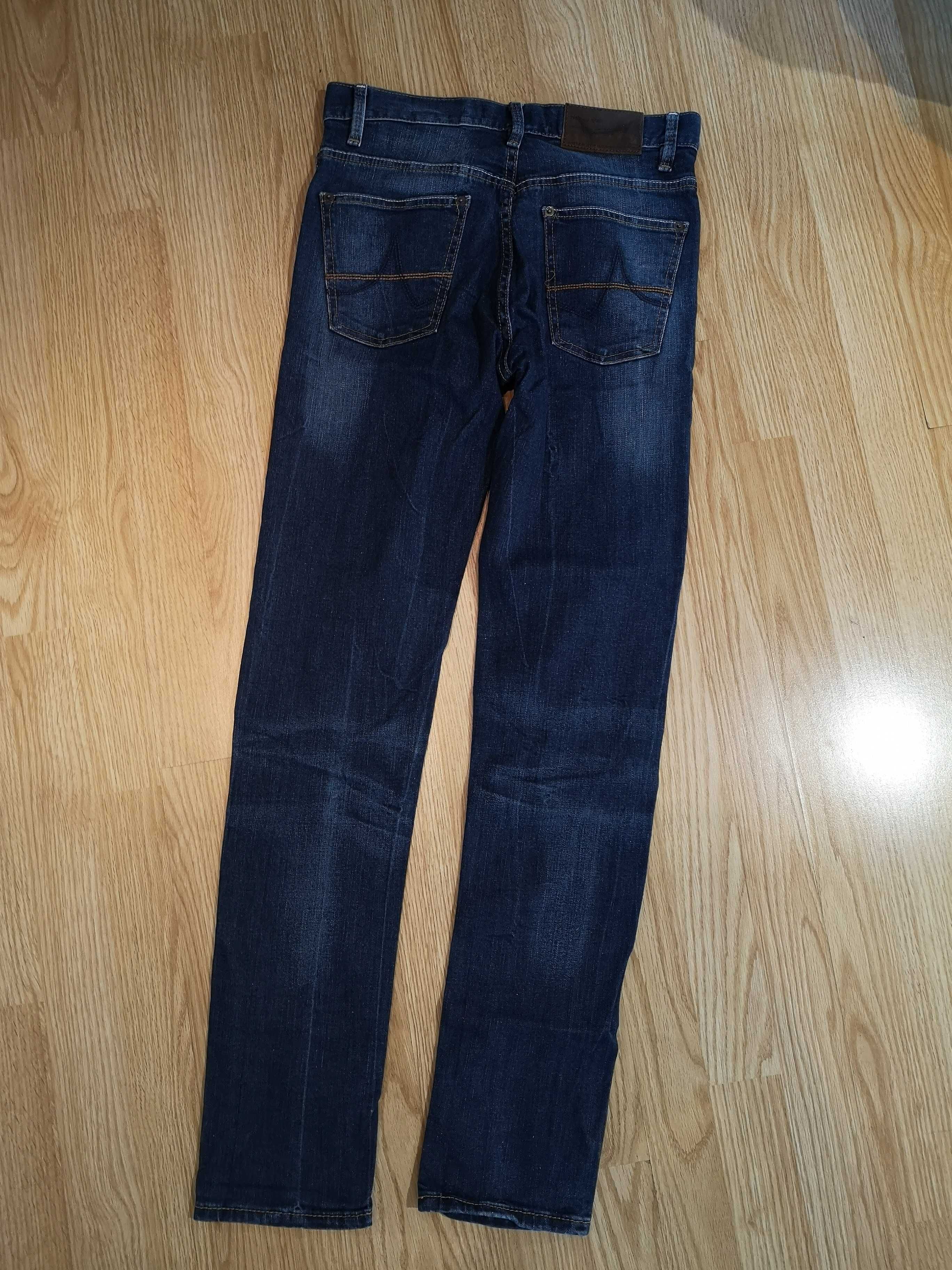 Pull&Bear spodnie jeansowe granatowe 38/M