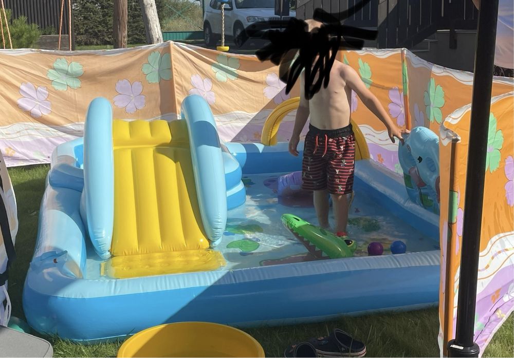 Basen intex dmuchany zjezdzalnia