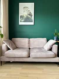 Sofa (Kanapa) dwuosobowa / 175cm x 90cm / piekny szary róż / OKAZJA