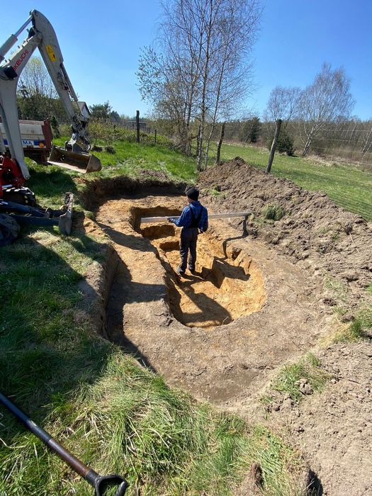 Usługi minikoparka, koparka obrotowa, koparkoładowarka, wykopy