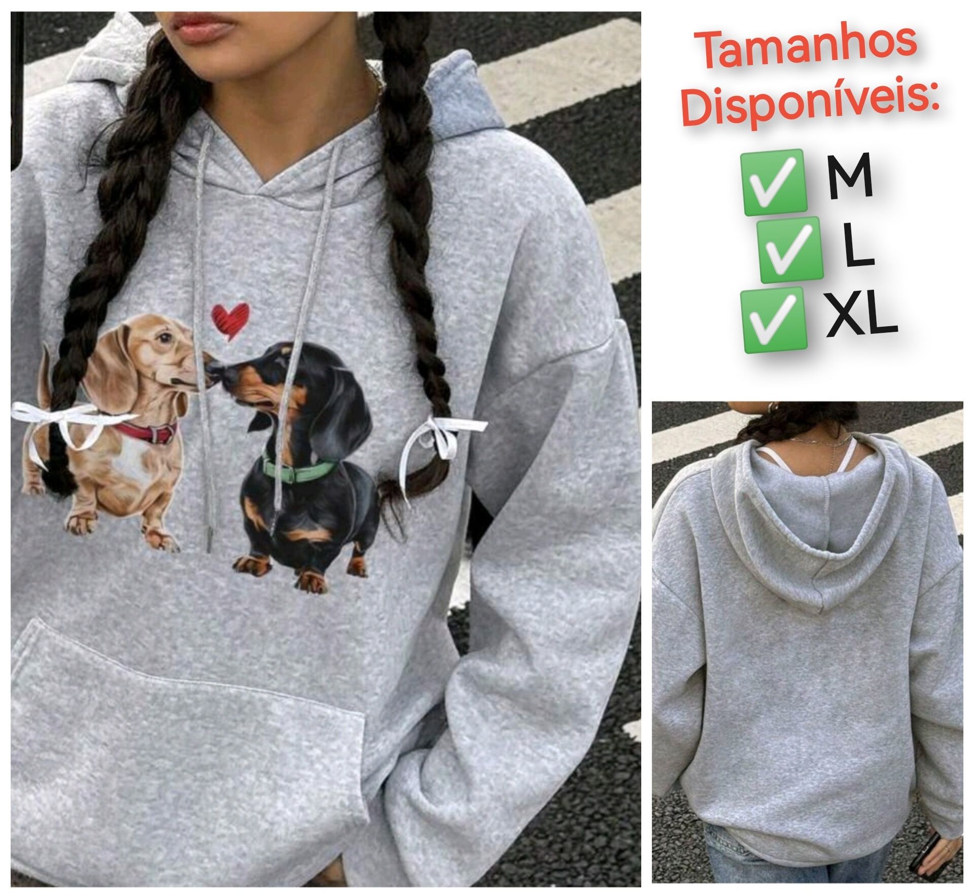 Sweats com capuz "PETS" - M, L e XL (Novas)