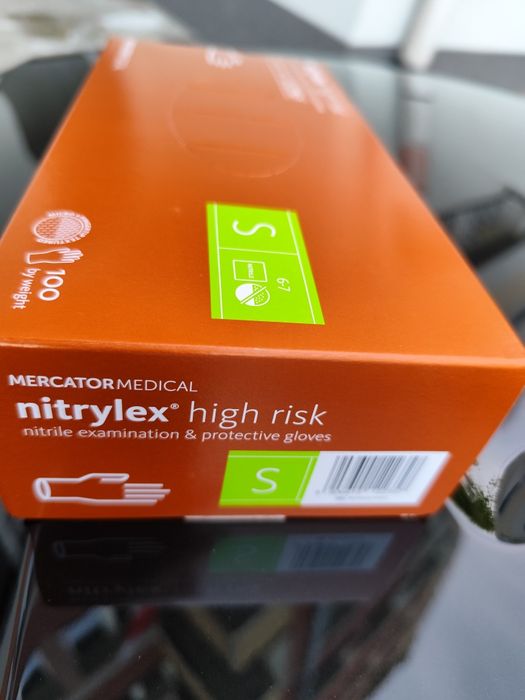 Rękawice nitrylowe jednorazowe MOTO mocne NITRYLEX High risk HIGHRISK